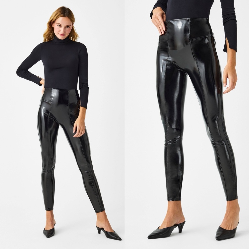 Spanx Faux Patent Leather Leggings